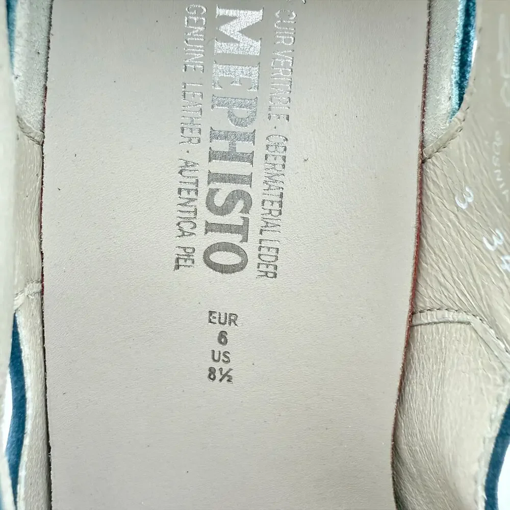 Mephisto Womens Marisa Shoes US 8.5 EU 38.5 Blue Leather Mary Janes NIB - Picture 12 of 12